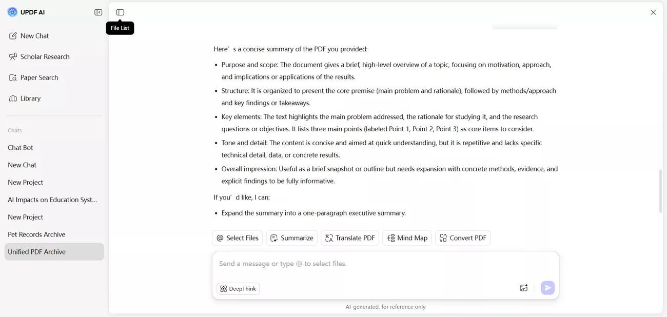analyze pdf with text commands