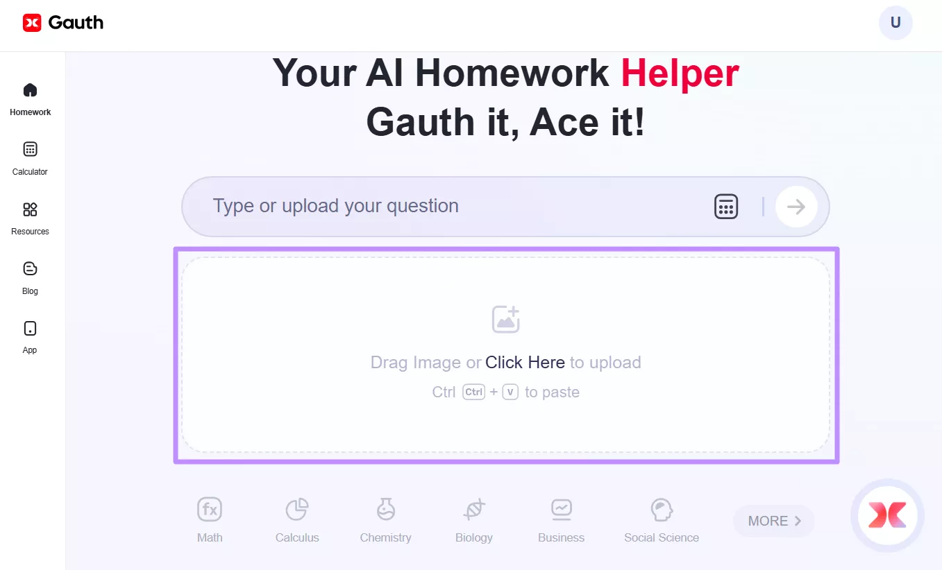 upload image for result