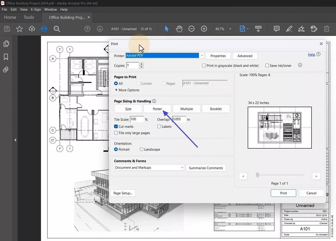 choose the poster option