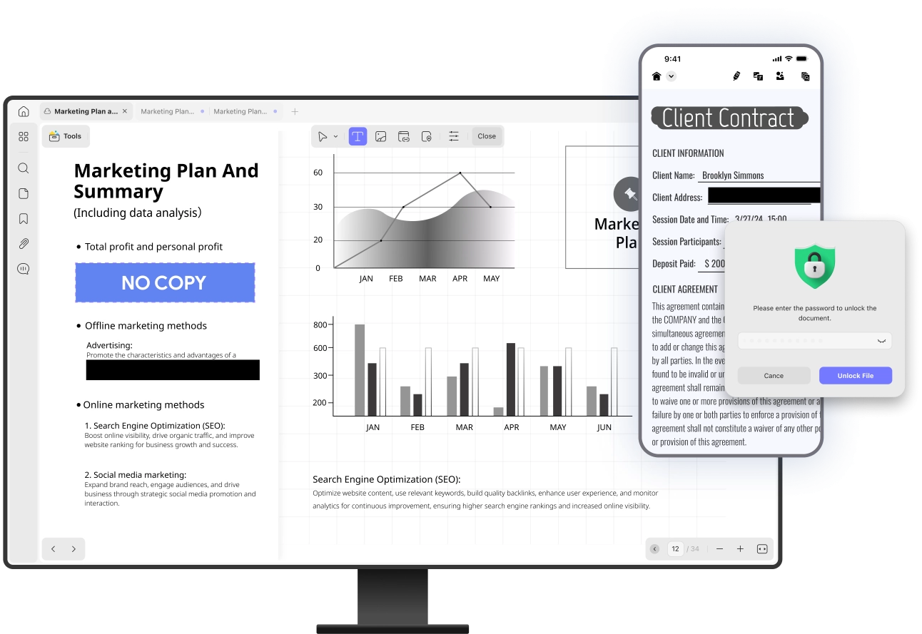 protect pdf with UPDF