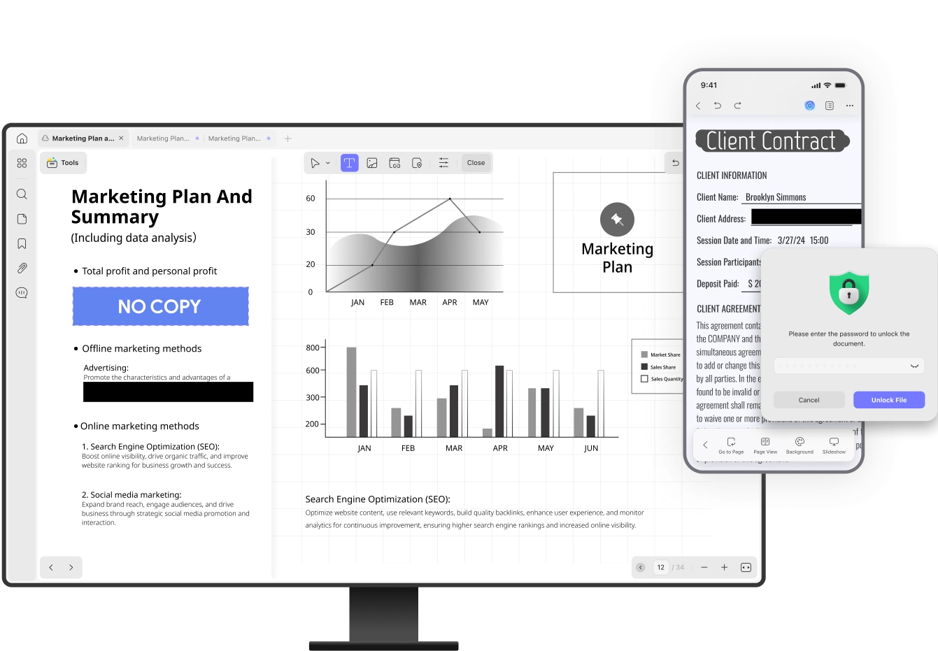 protect pdf with UPDF