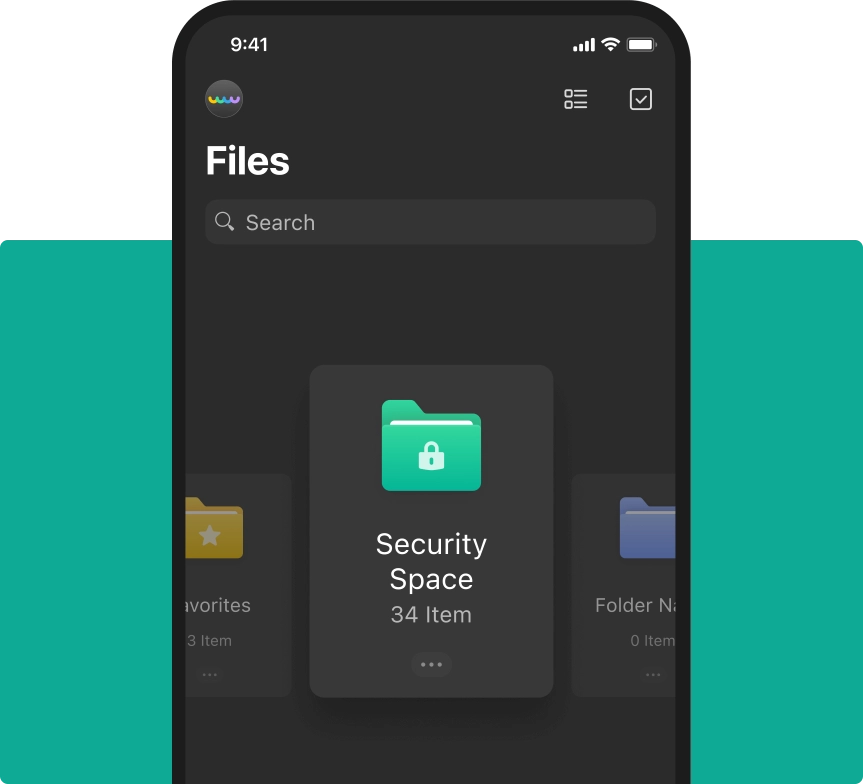 security space of UPDF iOS