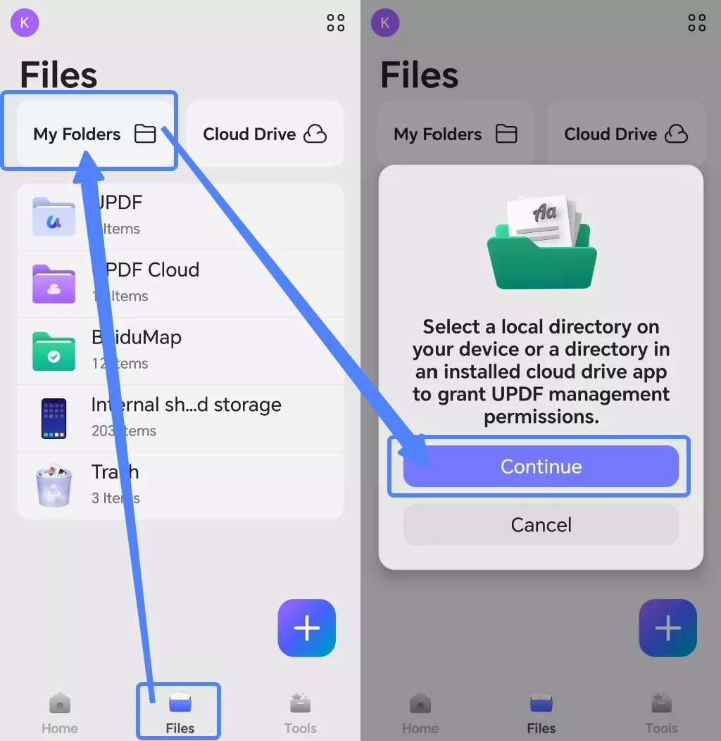 grant updf management permissions