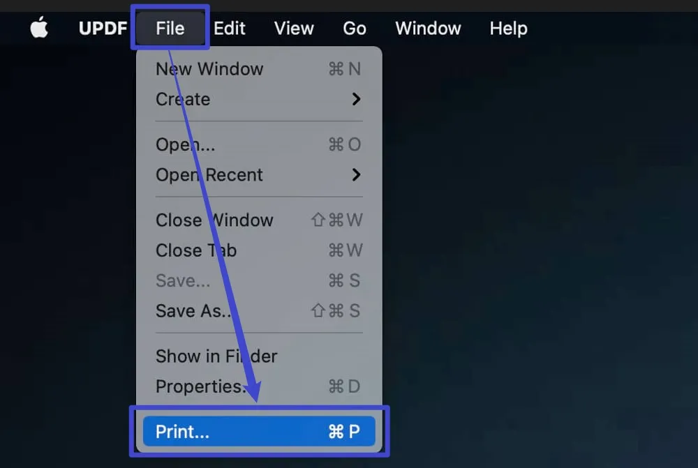 print PDF with UPDF