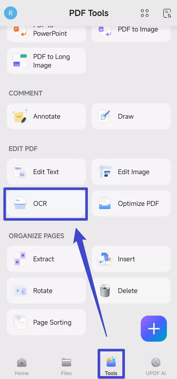 OCR for UPDF on Android