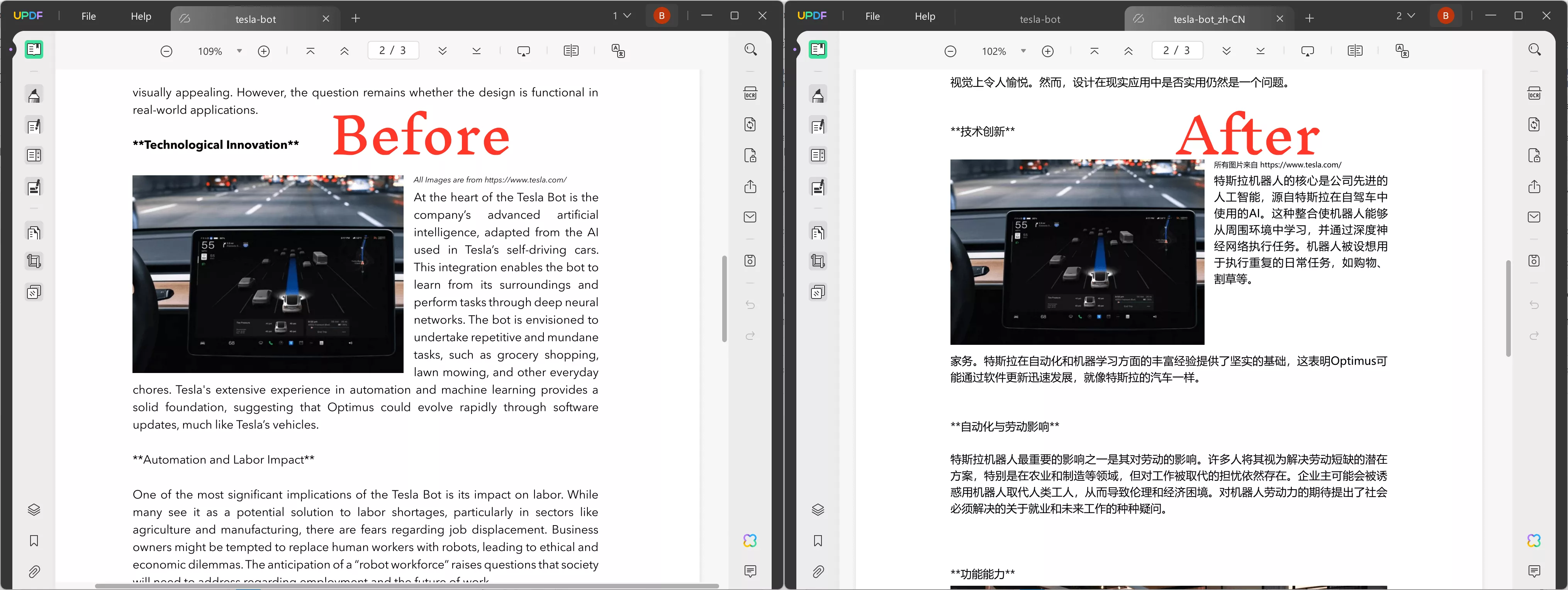 translate the whole PDF without changing original layouts