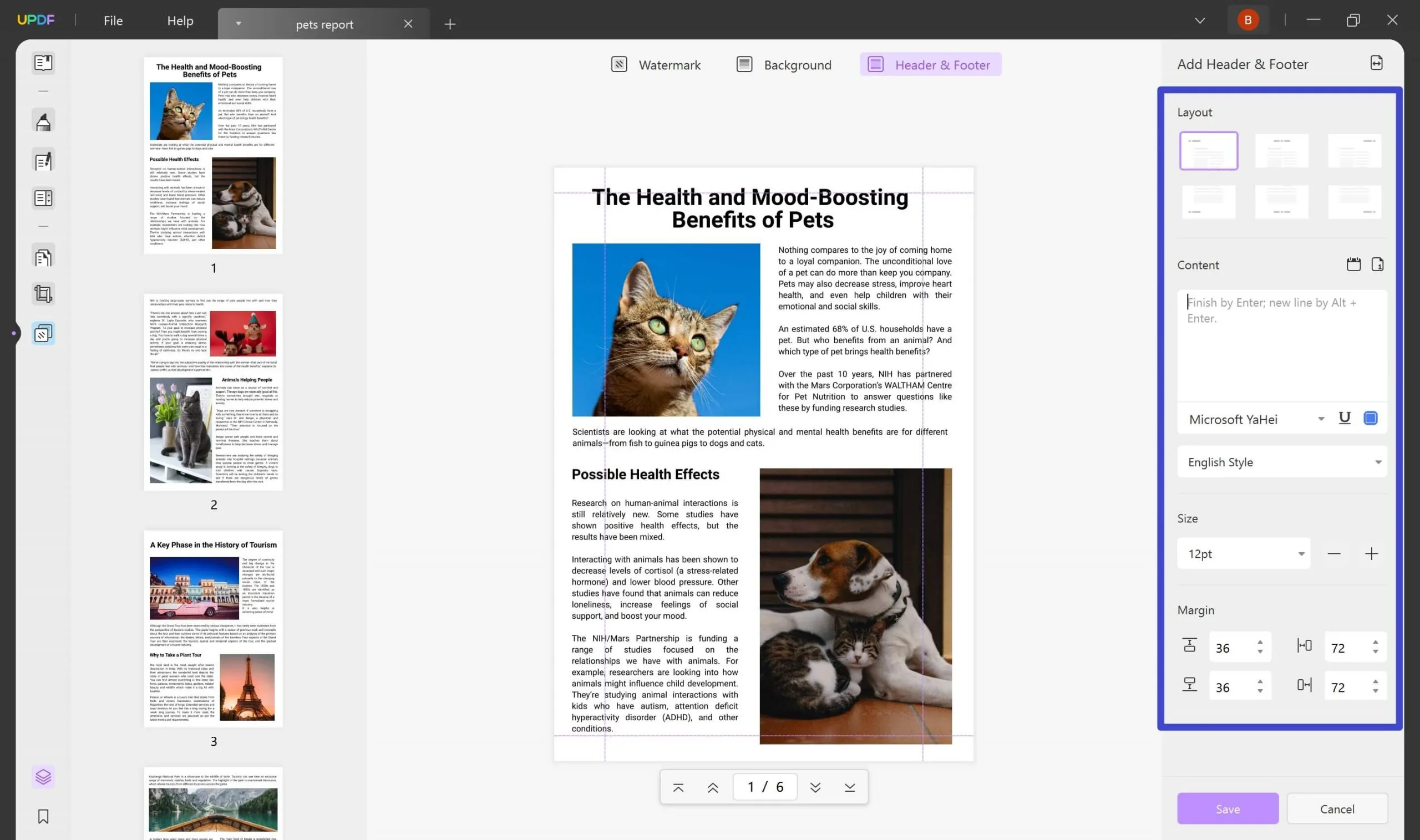 4 Easy Ways to Add Header and Footer to PDF | UPDF