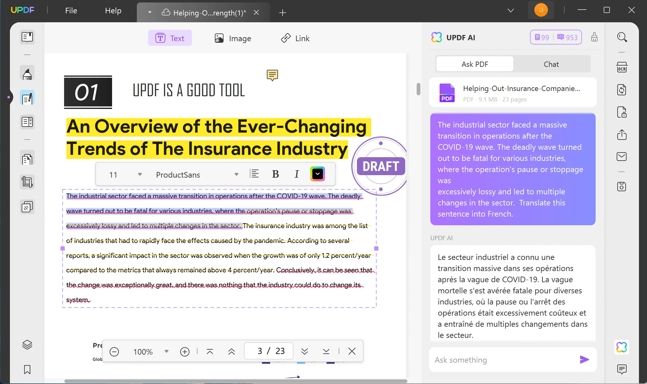 split view pdf updf features