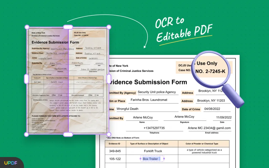 UPDF's OCR feature