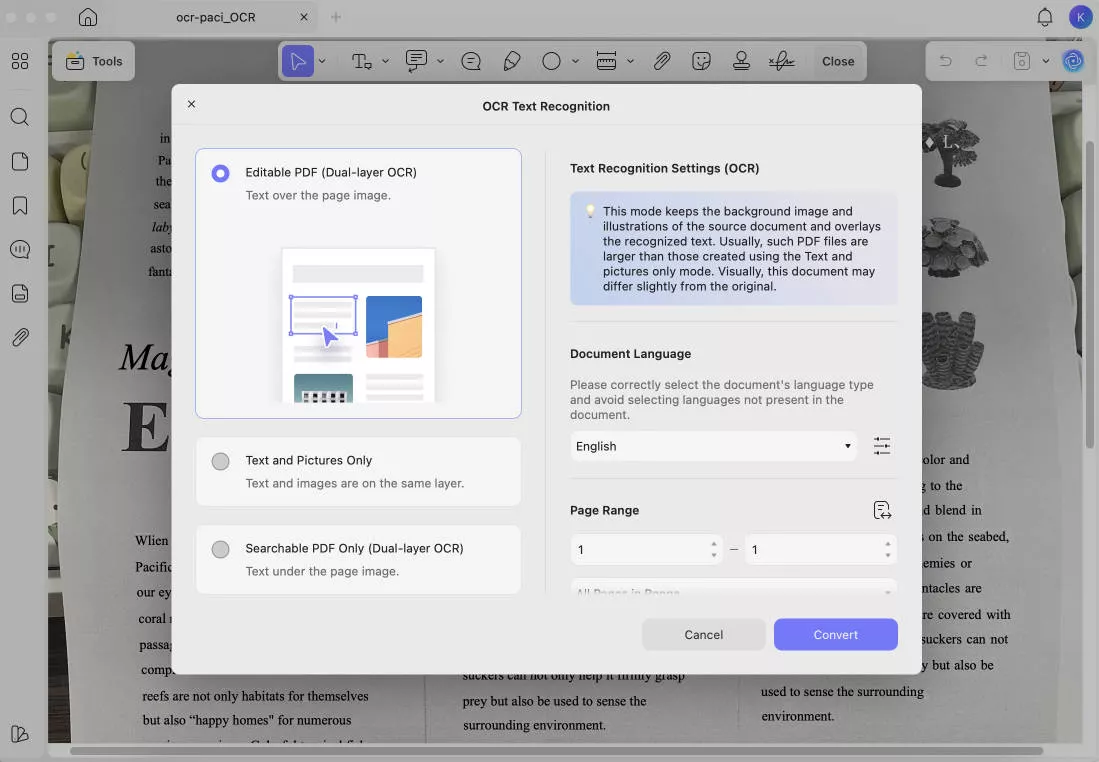 how to search words on a pdf mac perform ocr