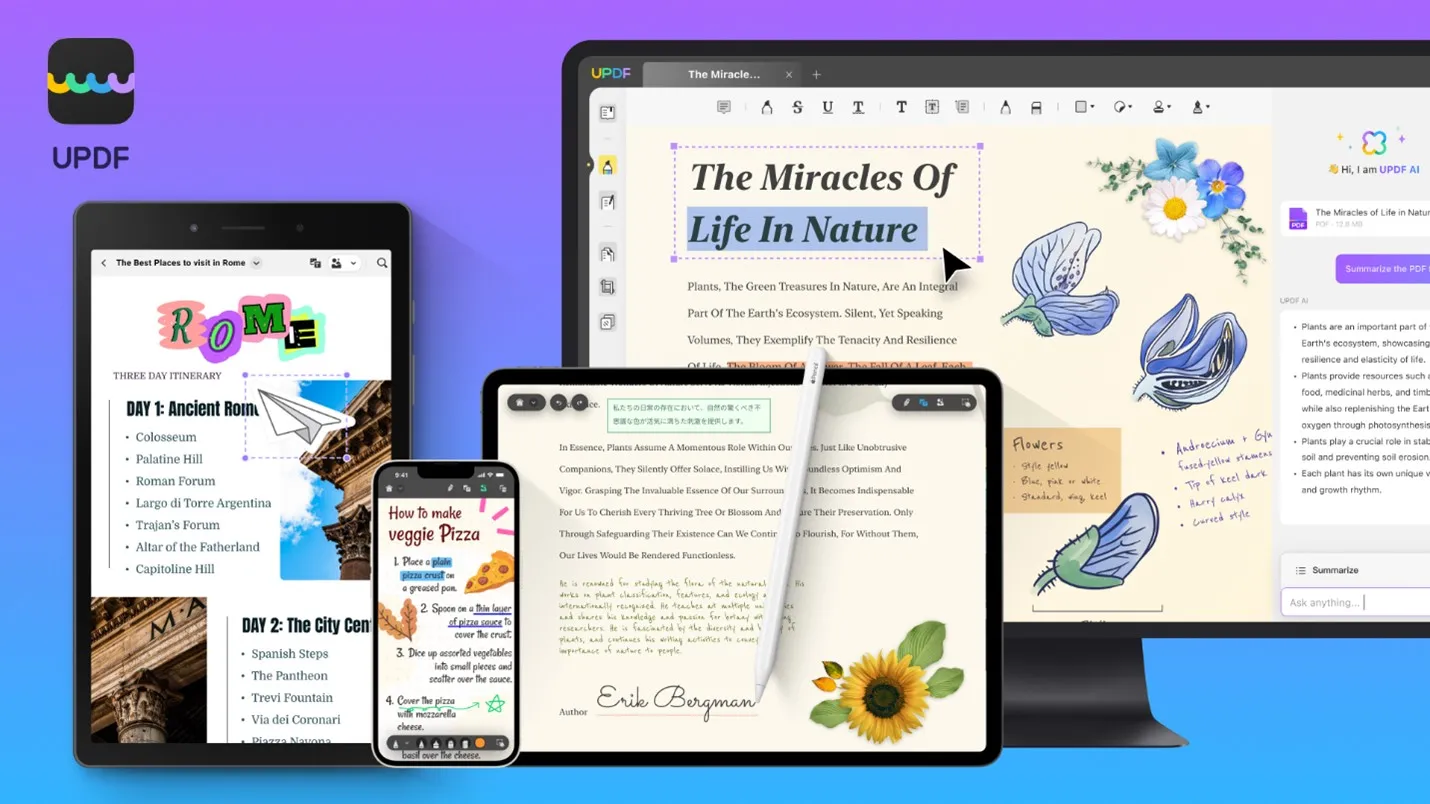 wps office edit pdf updf multichannel