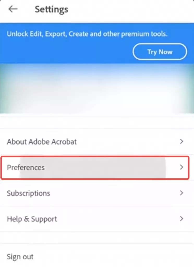 adobe preference
