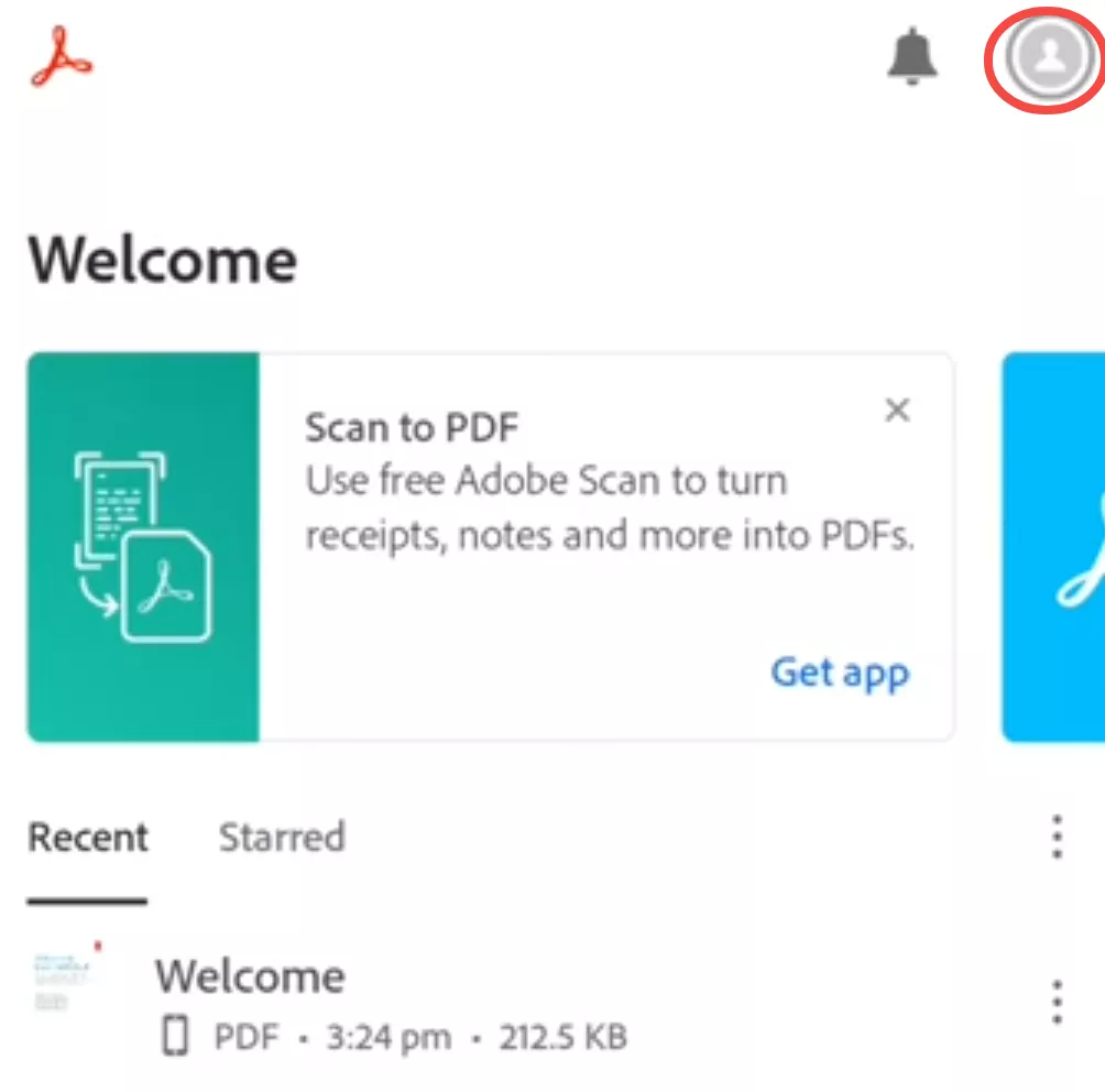 adobe profile icon