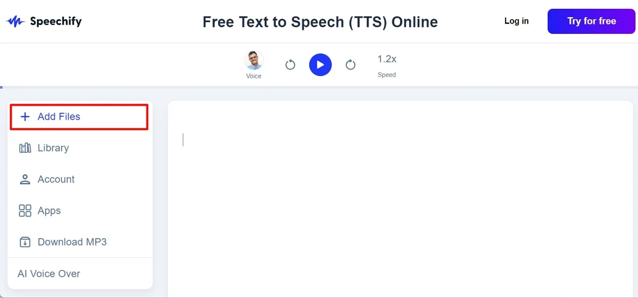 add files to speechify platform