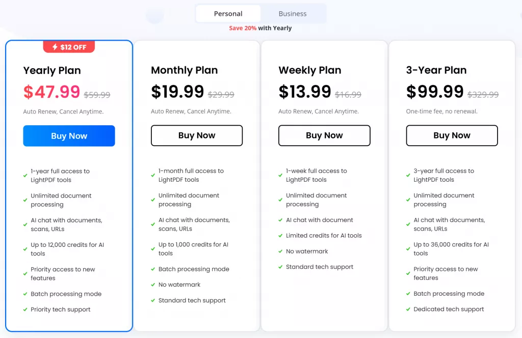 lightpdf price