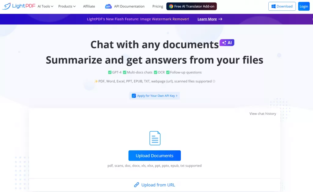 lightpdf interface