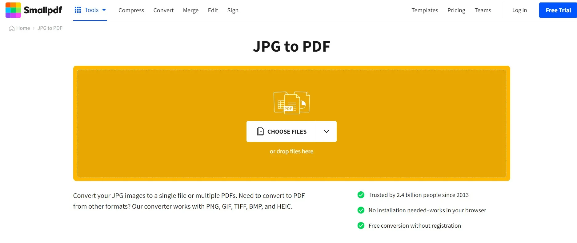 converter to convert jpg to pdf