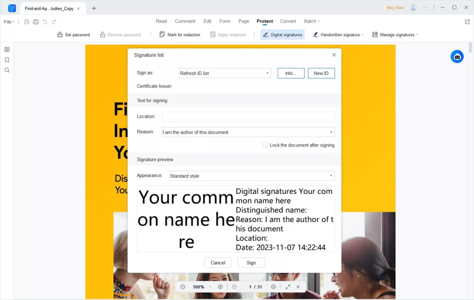 lightpdf digital signature creator