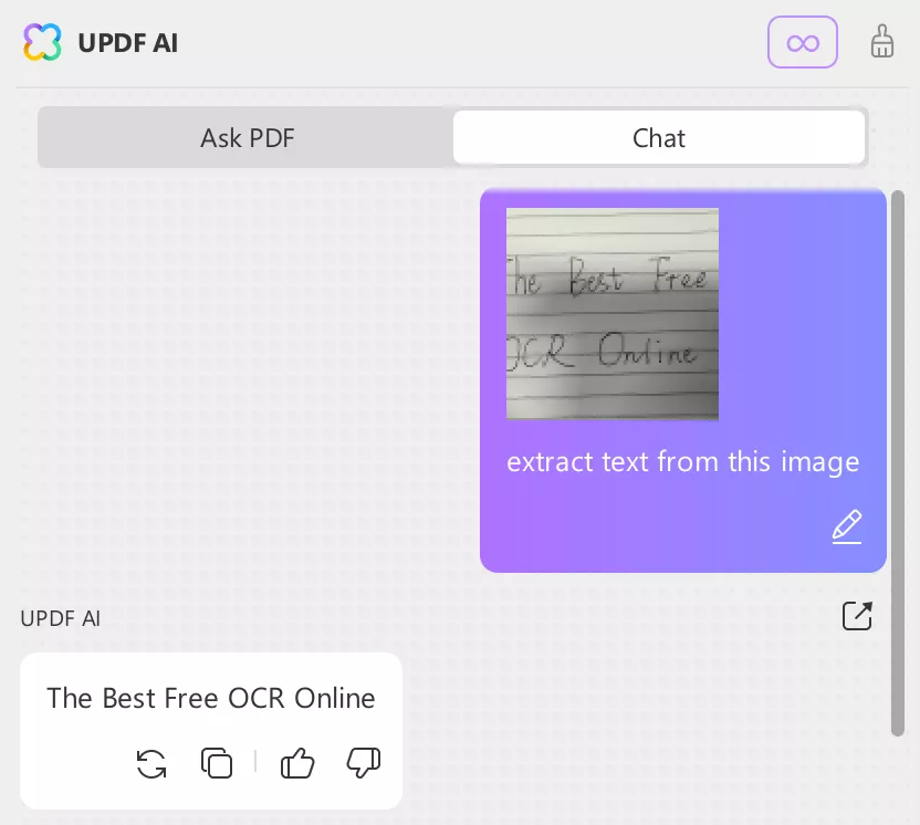 updf ocr handwriting text