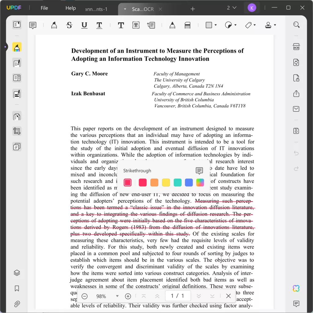 updf redline scanned pdf