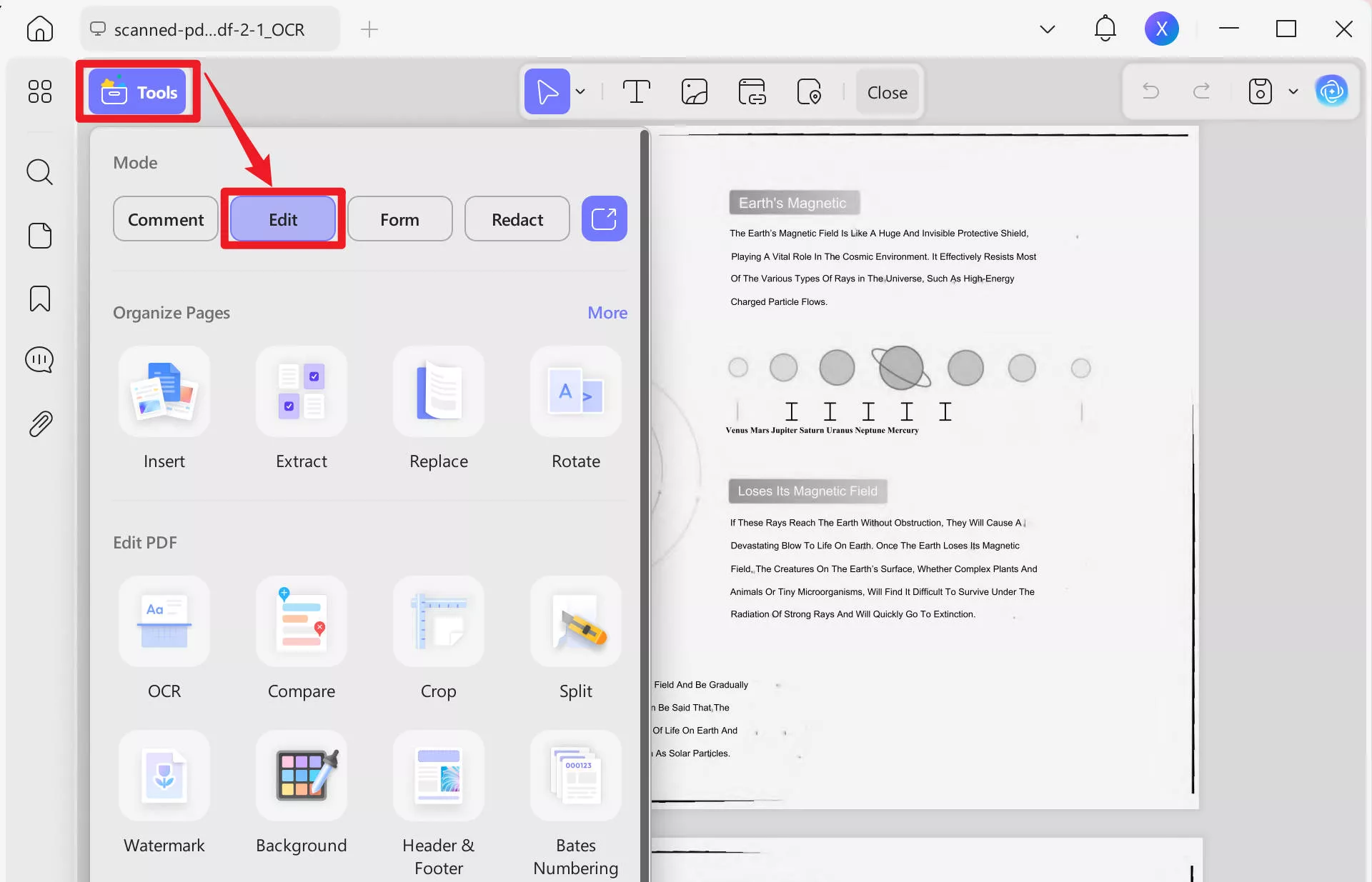 Edit Scanned PDF Online UPDF