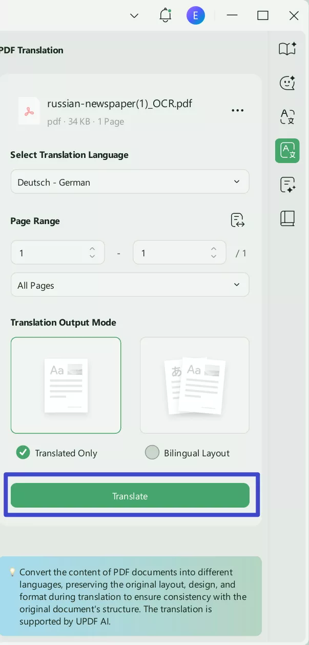 picture language translator UPDF