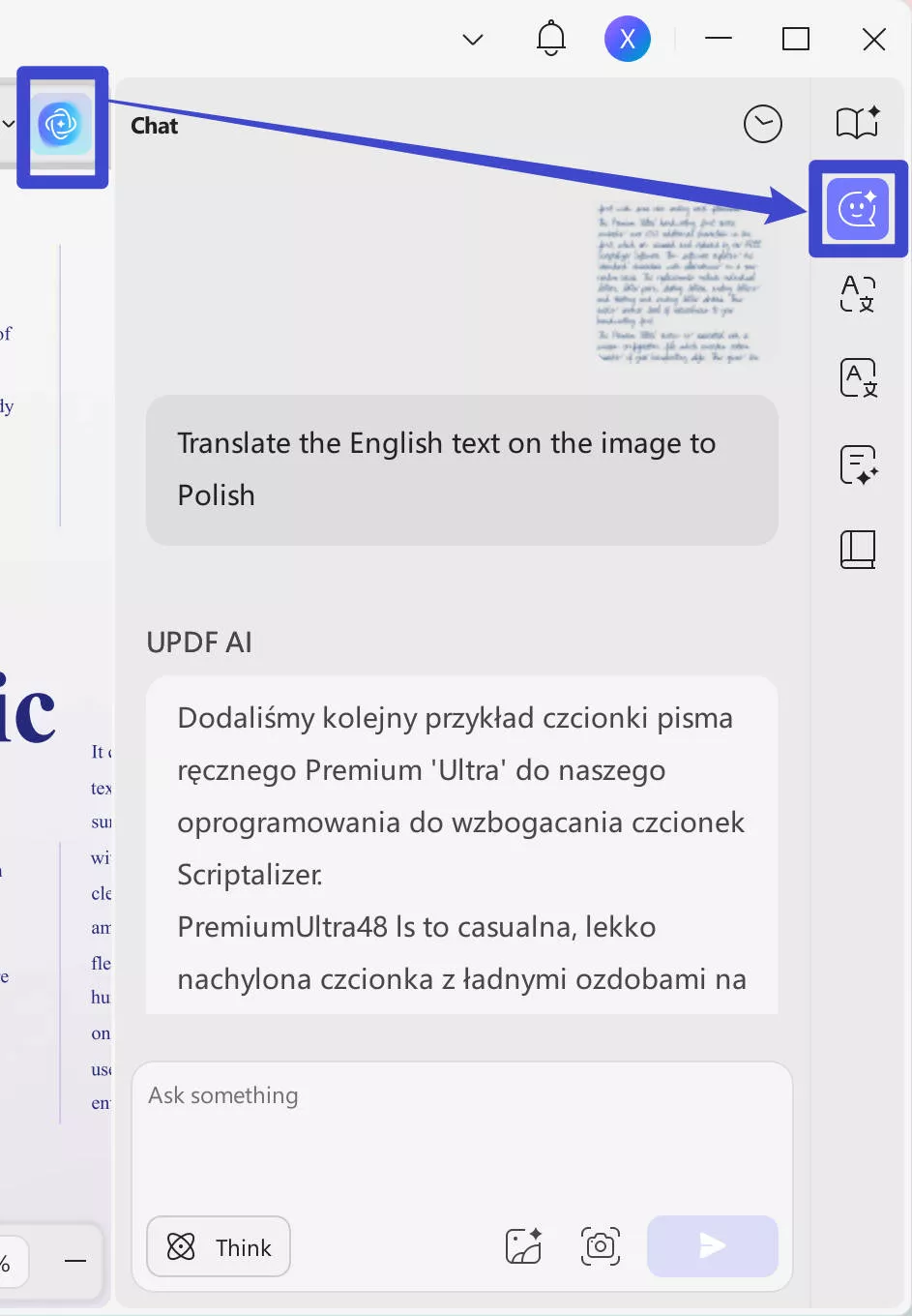 UPDF picture language translator