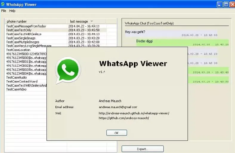 export whatsapp chat to pdf click export