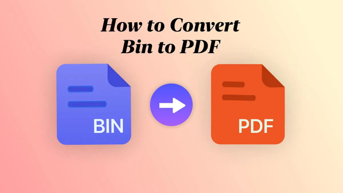 BIN'i PDF'ye Nasıl Dönüştürebilirim? (2 Etkili Yol)
