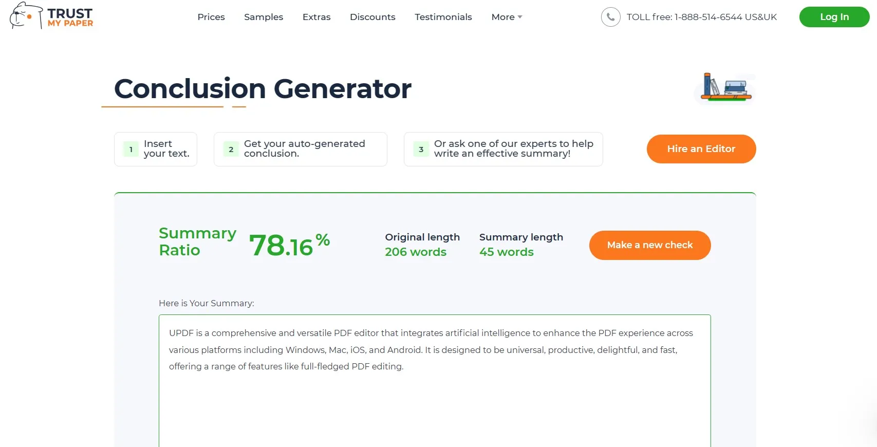 conclusion generator Trustmypaper