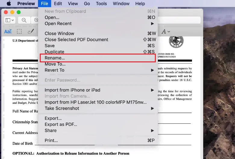 rename pdf Rename PDFs in Preview.
