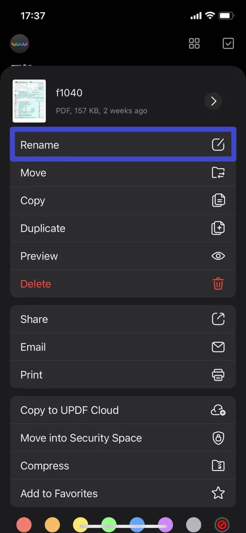 rename pdf Rename PDFs on iOS.