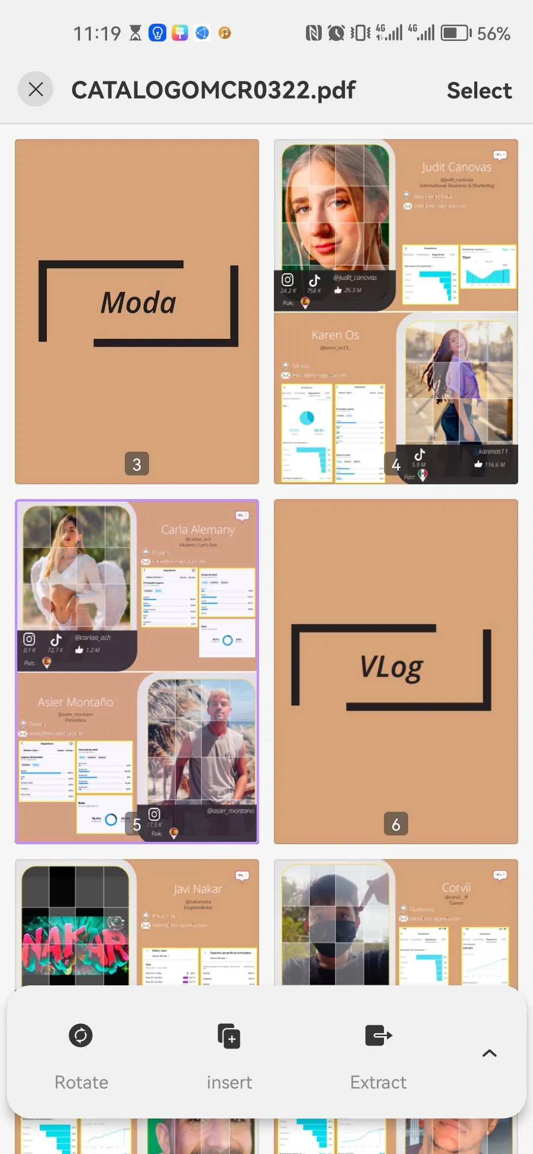 rotate only one page in pdf android