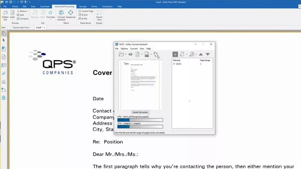 kofax convert assistant