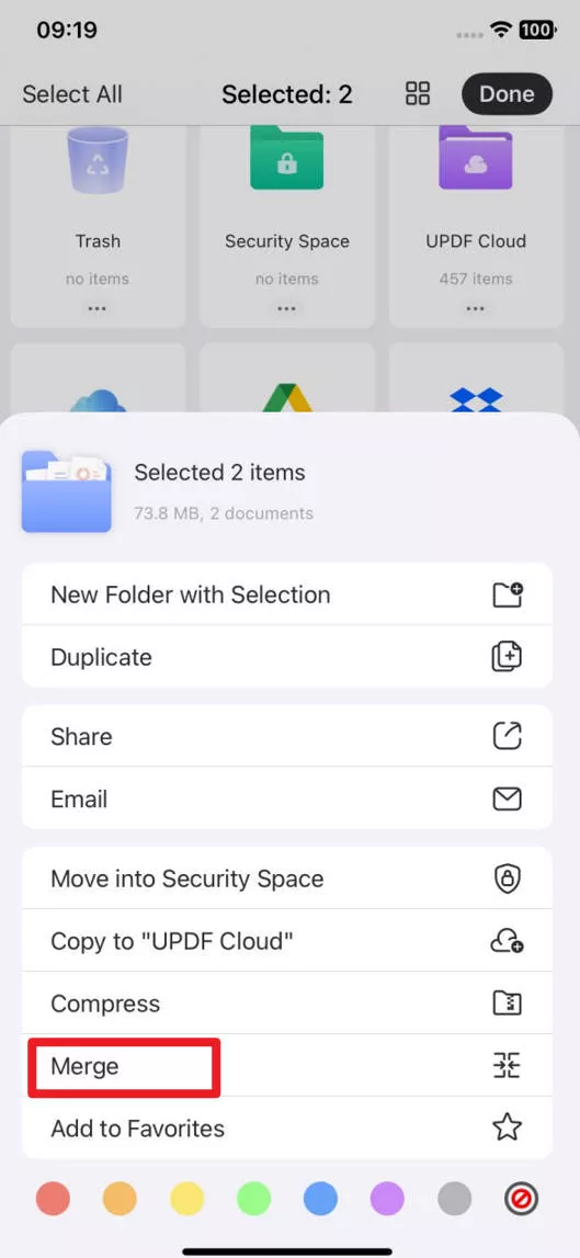 merge updf ios