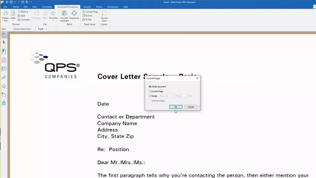 select pages to ocr