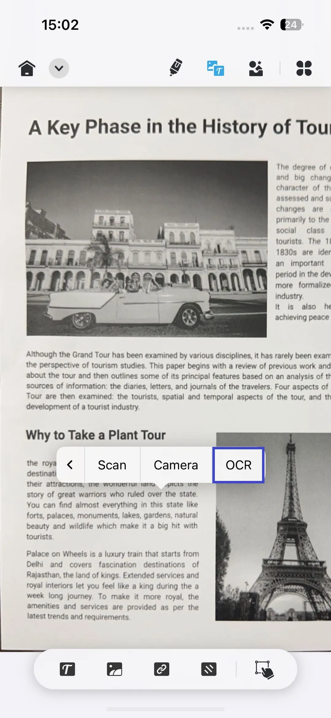 use ocr in UPDF for iOS