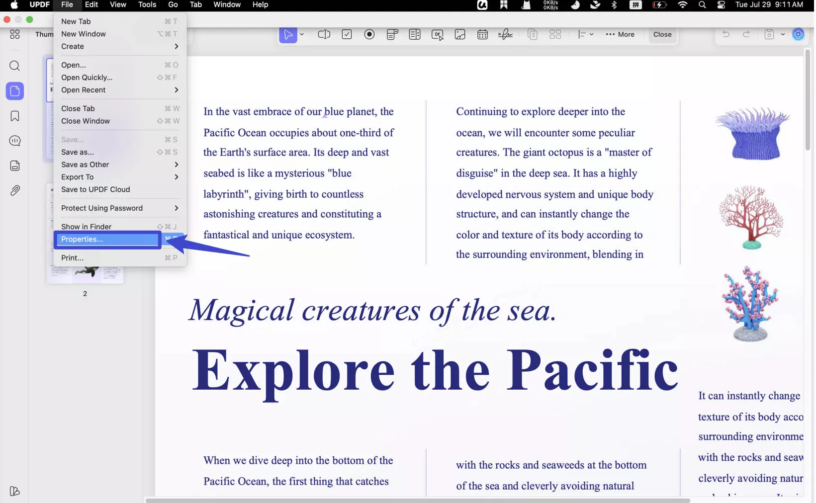edit pdf metadata mac properties