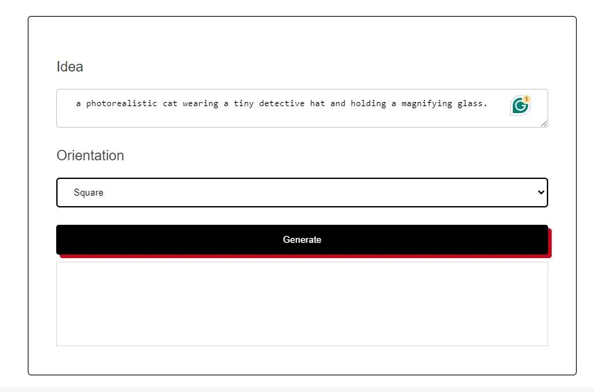 ai prompt generator The "Generate" Button