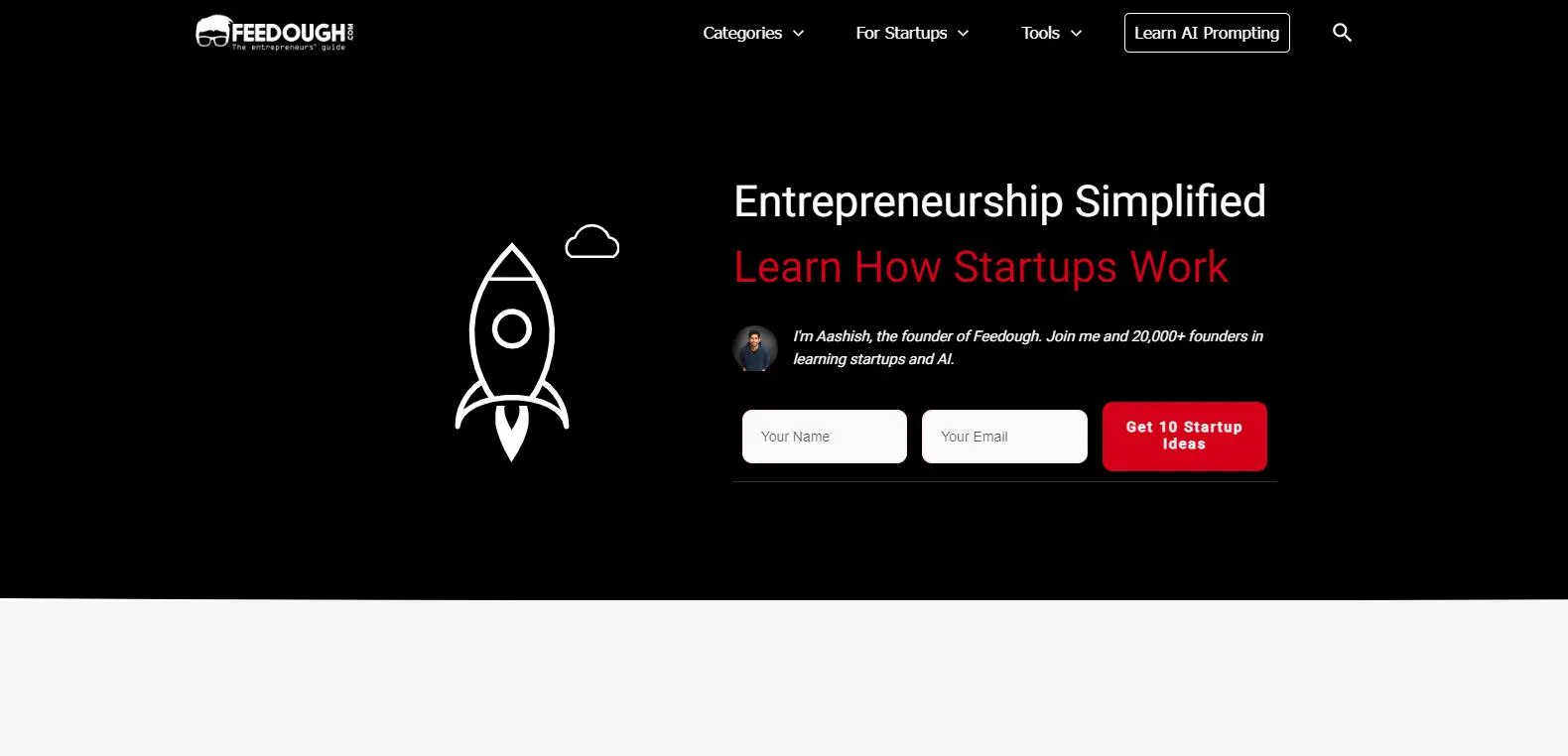 ai prompt generator Feedough Website