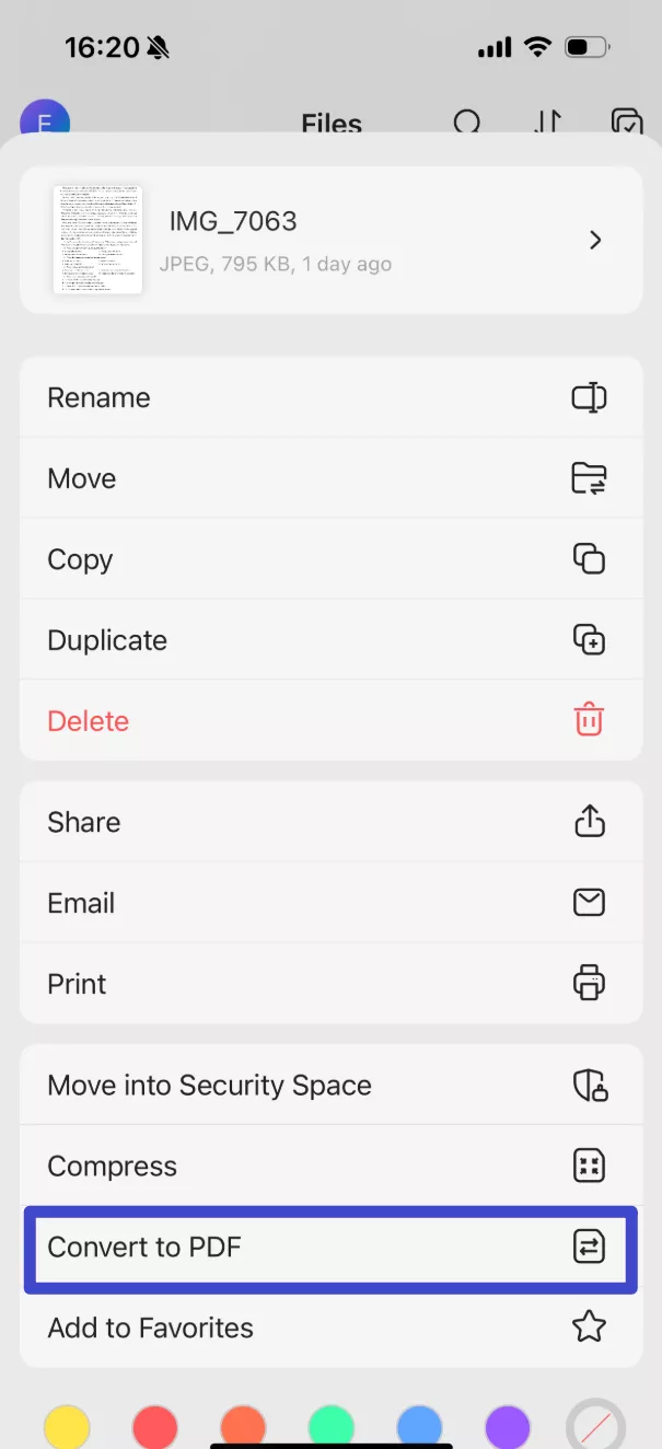 open screenshots in UPDF for iOS