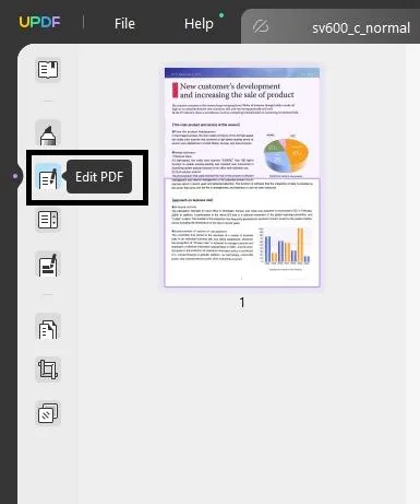 The Edit PDF Tab inUPDF