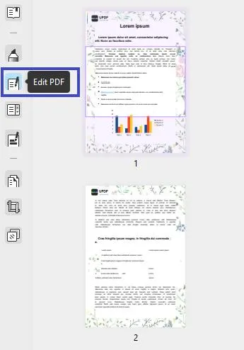 The "Edit PDF" Button in UPDF