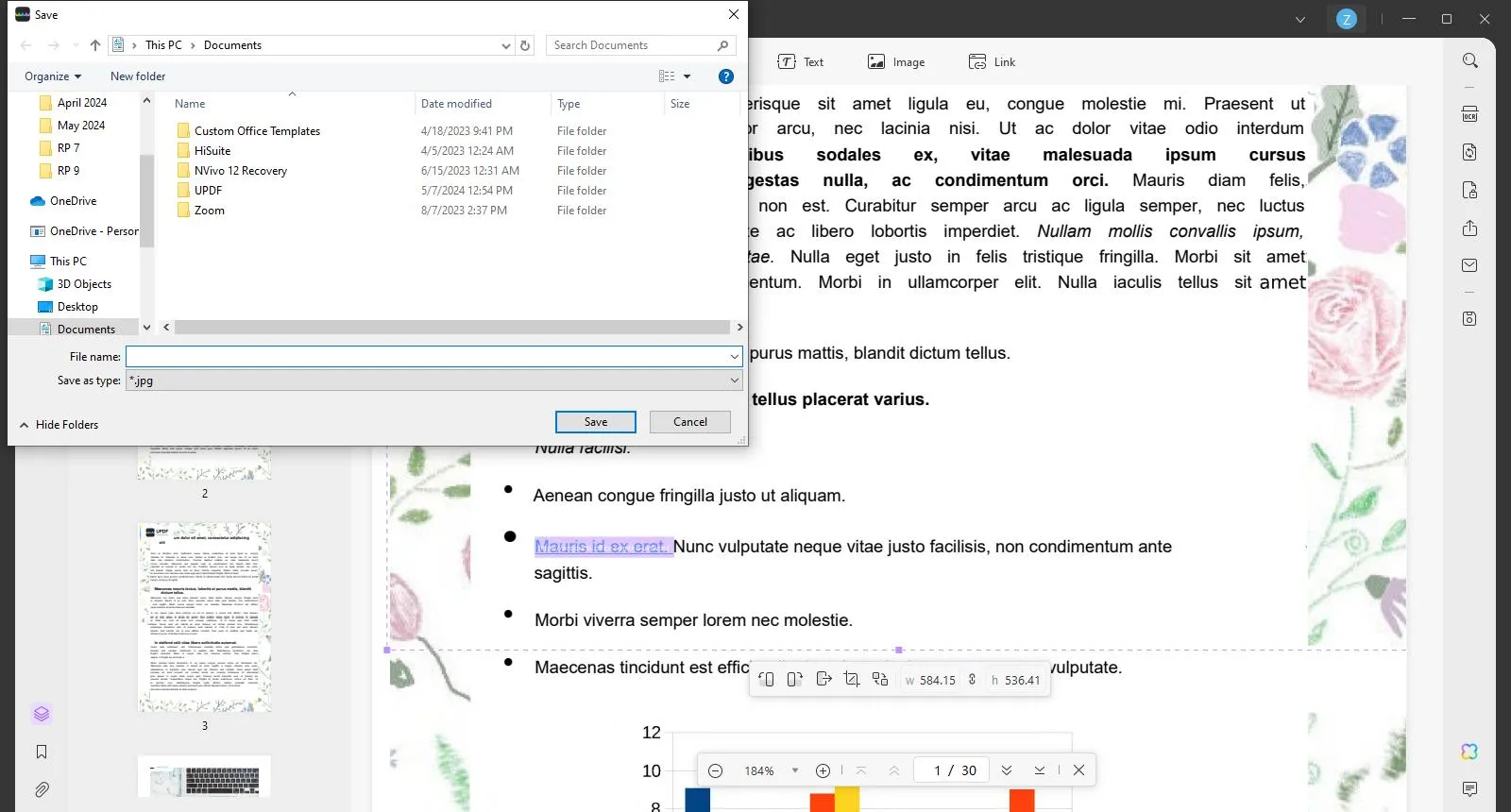 Save background Image from PDF in UPDF