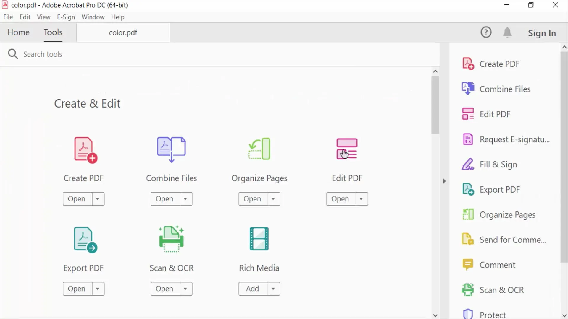 The Edit PDF Tool in Adobe Acrobat