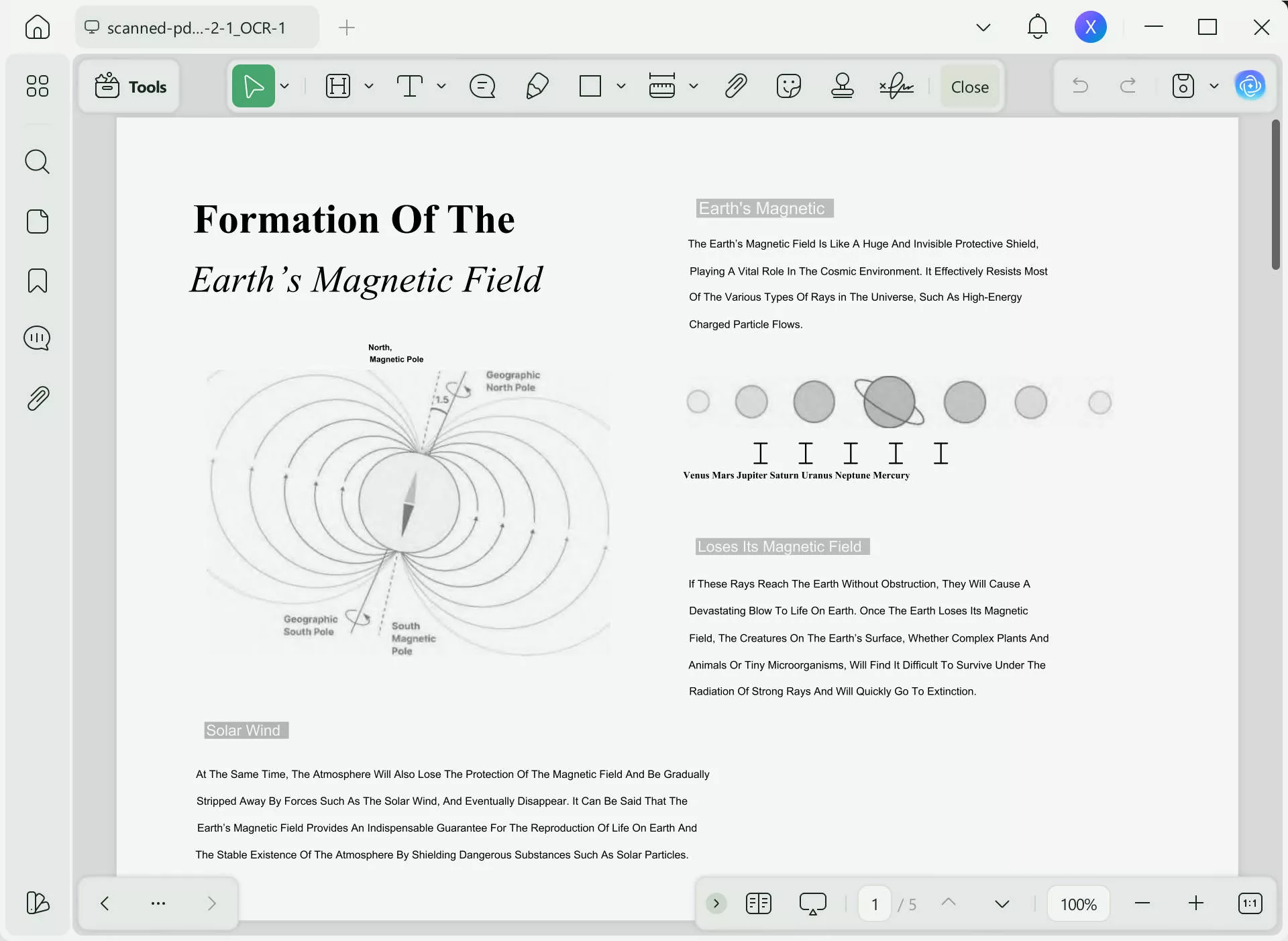 Straighten a Scanned PDF Straighten a Scanned PDF with UPDF successfully