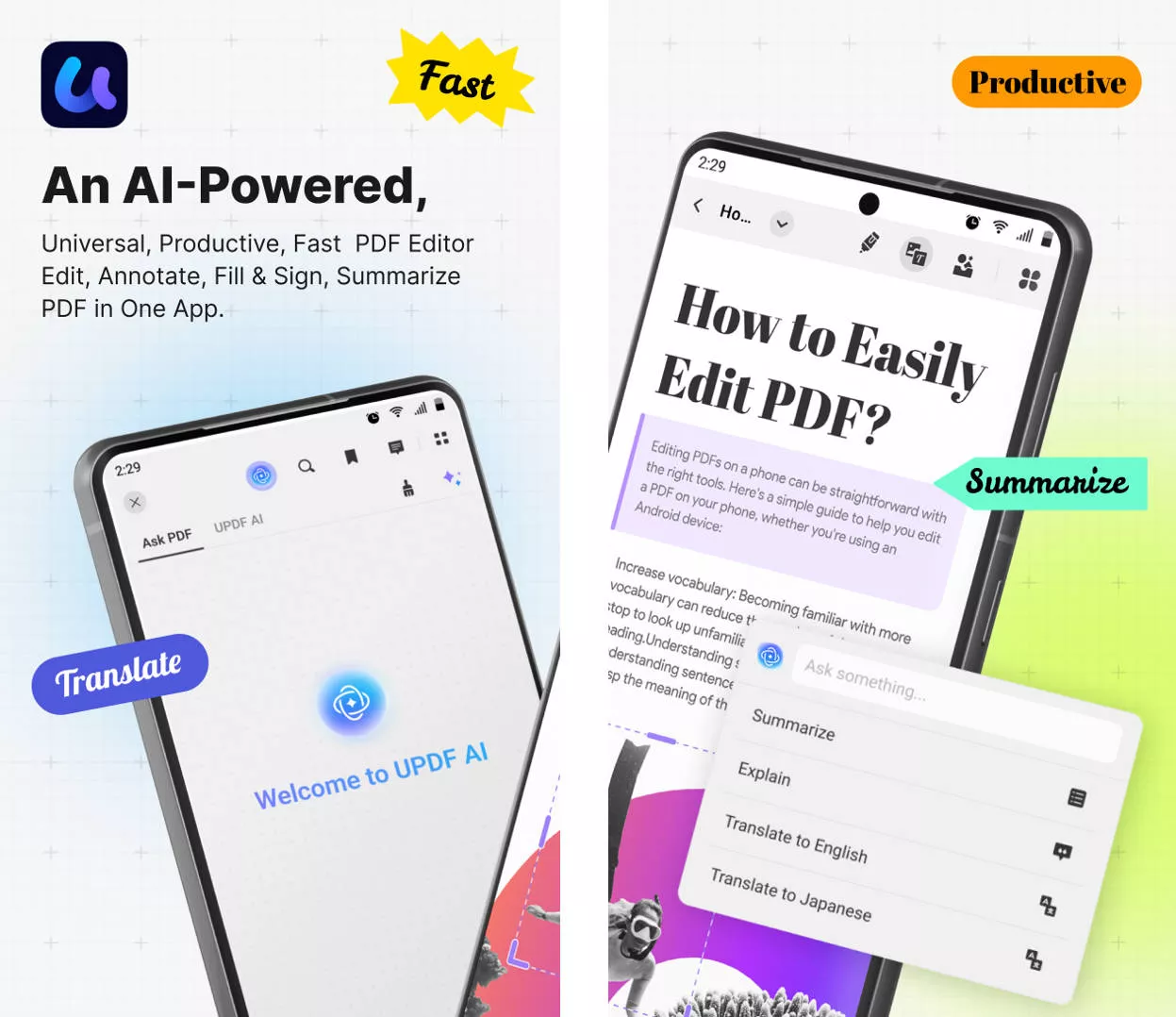 print pdf android updf features