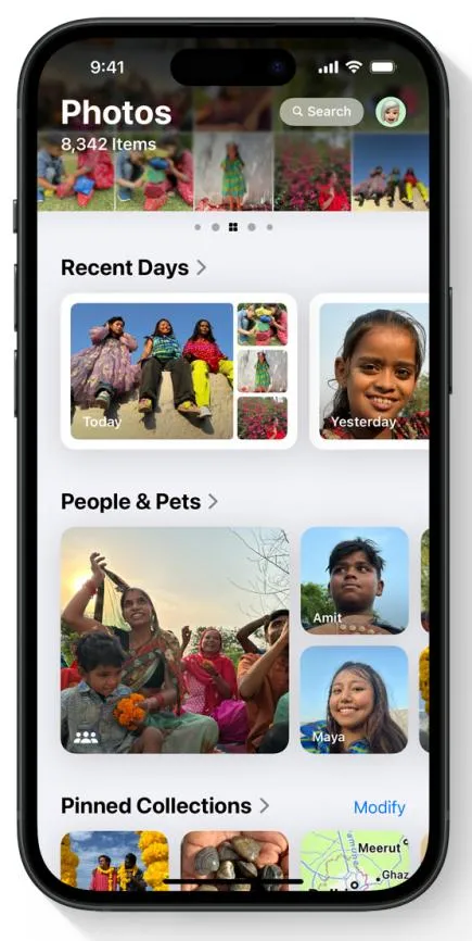 ios 18 redesigned photo app
