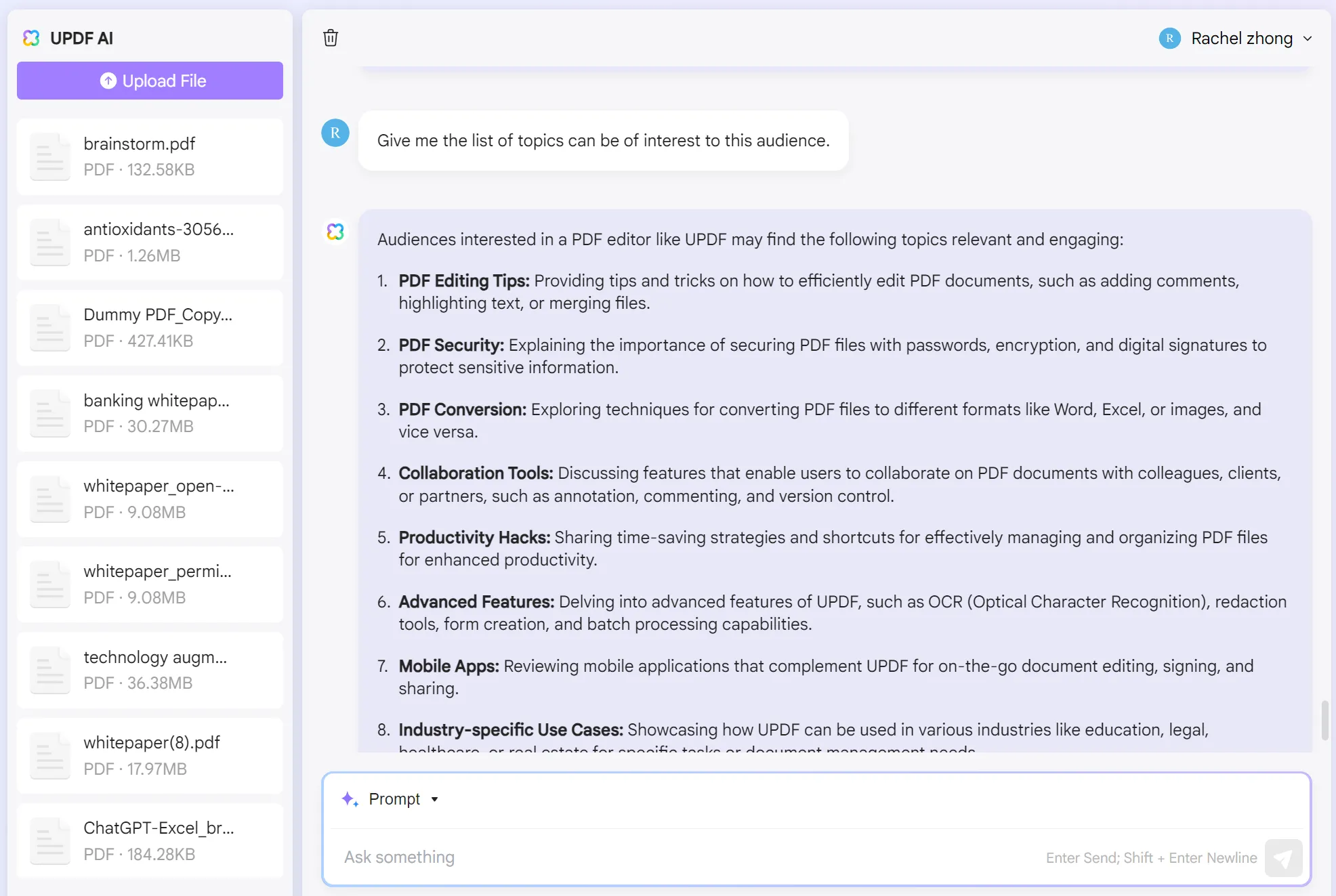 find customers’ topic of interest with UPDF’s AI Assistant Online