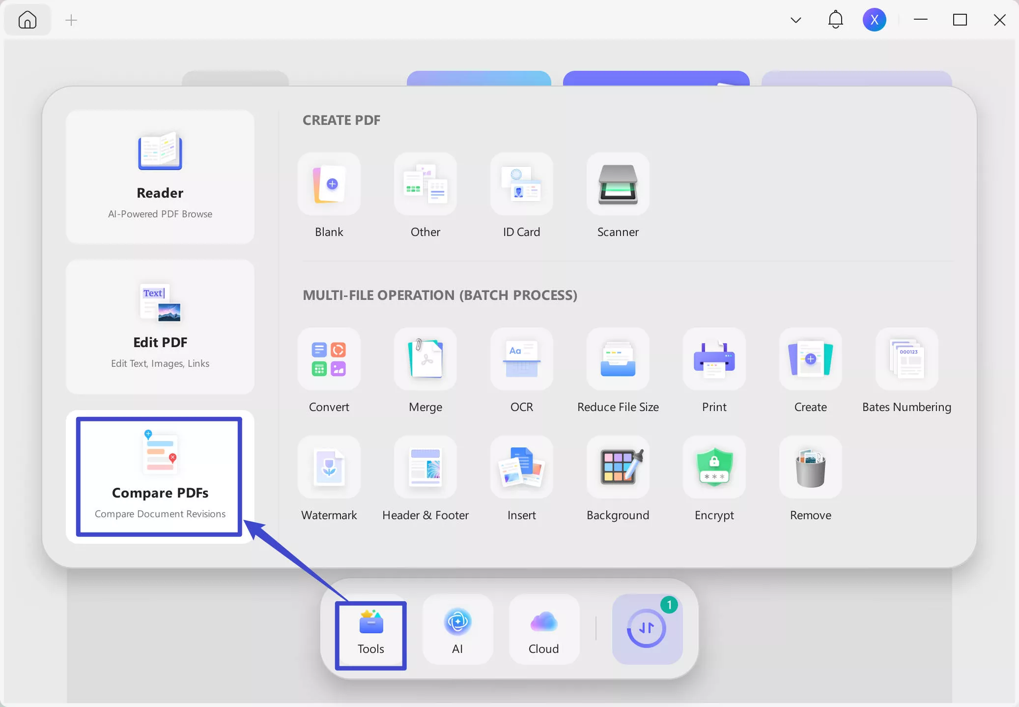 compare files icon with UPDF